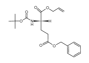 N-叔丁氧羰基-L-谷氨酸 5-苄酯 1-烯丙酯 结构式