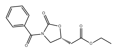 (5R)-3-苯甲酰基-2-氧代恶唑烷-5-乙酸乙酯 结构式
