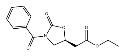 (5S)-3-苯甲酰基-2-氧代恶唑烷-5-乙酸乙酯 结构式