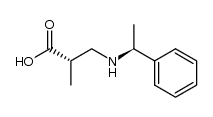 (2S)-2-甲基-3-[[(1S)-1-苯乙基]氨基]丙酸 结构式