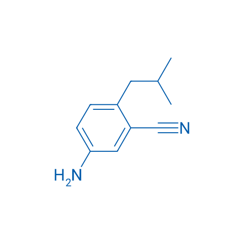 5-氨基-2-异丁基苯甲腈 结构式