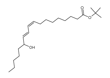 9,11-Octadecadienoic acid, 13-hydroxy-, 1,1-dimethylethyl ester, (9Z,11E)- 结构式