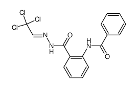 2-苯甲酰氨基苯甲酸 2-(2,2,2-三氯亚乙基)酰肼 结构式