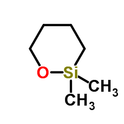 1,1-二甲基-1-硅-2-噁环己烷 结构式