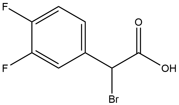 α-溴-3,4-二氟苯乙酸 结构式