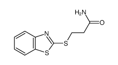 3-(2-苯并噻唑基硫代)丙酰胺 结构式