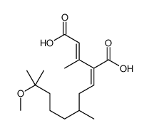 (Z,E)-(±)-4-(7-甲氧基-3,7-二甲基辛亚基)-3-甲基戊-2-烯-1,5-二酸 结构式