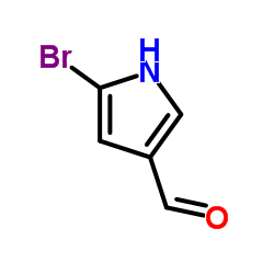 5-溴吡咯-3-甲醛 结构式