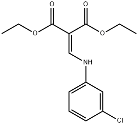 2-(3-氯苯基氨基)亚甲基丙二酸二乙酯 结构式