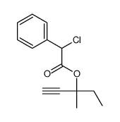 α-氯苯乙酸-1-乙基-1-甲基-2-丙炔基酯 结构式