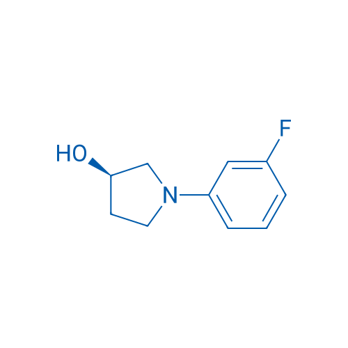 (R)-1-(3-氟苯基)吡咯烷-3-醇 结构式