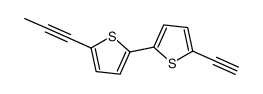 5-乙炔基-5'-(1-丙炔-1-基)-2,2'-联噻吩 结构式