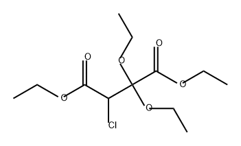 Butanedioic acid, 3-chloro-2,2-diethoxy-, 1,4-diethyl ester 结构式