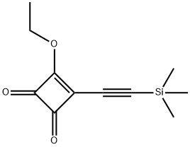 3-Cyclobutene-1,2-dione, 3-ethoxy-4-[2-(trimethylsilyl)ethynyl]- 结构式