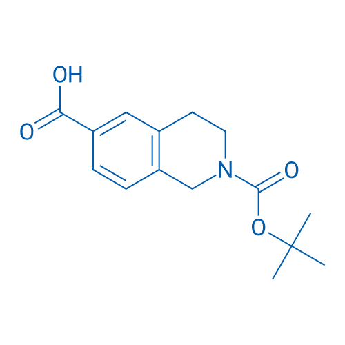 2-(叔丁氧羰基)-1,2,3,4-四氢异喹啉-6-羧酸 结构式