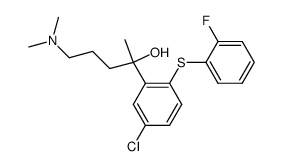 5-氯-α-[3-(二甲氨基)丙基]-2-[(2-氟苯基)硫代]-α-甲基苯甲醇 结构式