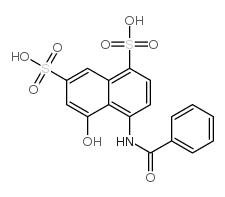 4-(苯甲酰基氨基)-5-羟基萘-1,7-二磺酸 结构式