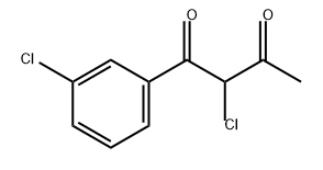 2-氯-1-(3-氯苯基)-1,3-丁二酮 结构式