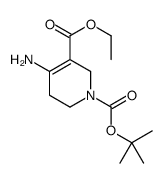 4-氨基-5,6-二氢-2H-吡啶-1,3-二羧酸1-叔丁酯3-乙酯 结构式