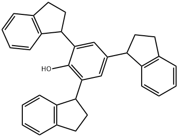 2,4,6-三(2,3-二氢-1H-茚-1-基)苯酚 结构式