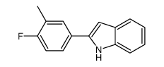 1H-Indole, 2-(4-fluoro-3-methylphenyl)- 结构式