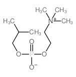 Ethanaminium, 2-[[hydroxy(2-methylpropoxy)phosphinyl]oxy]-N,N,N-trimethyl-, inner salt 结构式