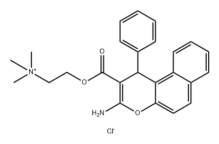 Ethanaminium, 2-[[(3-amino-1-phenyl-1H-naphtho[2,1-b]pyran-2-yl)carbonyl]oxy]-N,N,N-trimethyl-, chloride (1:1) 结构式