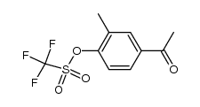 三氟甲磺酸4-乙酰基-2-甲基苯酯 结构式