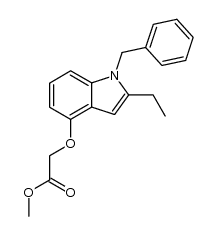 甲基 2-((1-苯甲基-2-乙基-1H-吲哚-4-基)氧代)醋酸盐 结构式