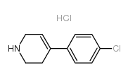 4-(4-氯苯基)-1,2,3,6-四氢吡啶盐酸盐 结构式