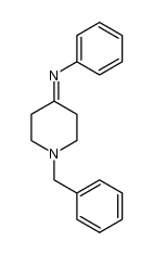 N-[1-(苯甲基)-4-哌啶亚基]苯胺 结构式