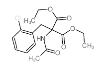 diethyl 2-acetamido-2-[(2-chlorophenyl)methyl]propanedioate 结构式