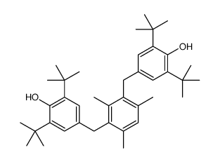 4,4'-[2,4,6-Trimethyl-1,3-phenylenebis(methylene)]bis[2,6-di(tert-butyl)phenol] 结构式