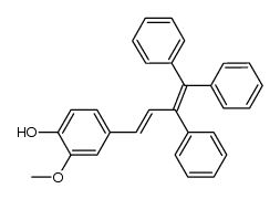 2-甲氧基-4-[(1E)-3,4,4-三苯基-1,3-丁二烯-1-基]苯酚 结构式