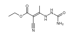 2-氰基-3-(2-氨基甲酰基肼基)-2-丁烯酸乙酯 结构式