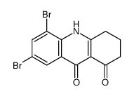 5,7-二溴-3,4-二氢-1,9(2H,10H)-吖啶二酮 结构式