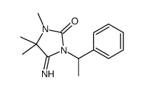 2-Imidazolidinone, 5-imino-3,4,4-trimethyl-1-(1-phenylethyl)- 结构式