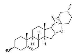 Spirost-5-en-3-ol, (3β,20β,25S)- 结构式