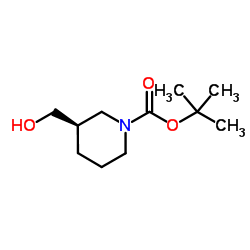(R)-(-)-1-Boc-3-(羟甲基)哌啶 结构式