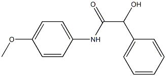 α-羟基-N-(4-甲氧基苯基)-苯乙酰胺 结构式