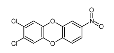 2,3-二氯-7-硝基二苯并-4-二噁英 结构式