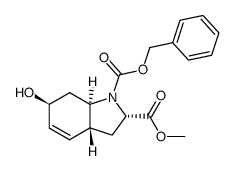 1H-Indole-1,2-dicarboxylic acid, 2,3,3a,6,7,7a-hexahydro-6-hydroxy-, 2-methyl 1-(phenylmethyl) ester, [2S-(2α,3aβ,6β,7aα)]- (9CI) 结构式