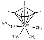 Tungsten, [hydrazinato(2-)-N]trimethyl[(1,2,3,4,5-η)-1,2,3,4,5-pentamethyl-2,4-cyclopentadien-1-yl]- (9CI) 结构式
