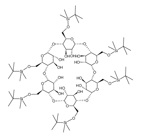 苯丙锡-6-(二甲基-叔-丁基甲硅烷基)-Α-环糊精 结构式