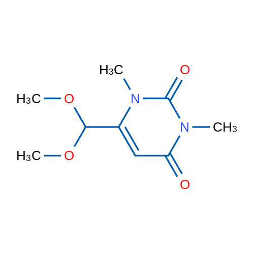 6-(二甲氧基甲基)-1,3-二甲基嘧啶-2,4(1H,3H)-二酮 结构式