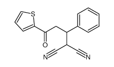 2-(3-oxo-1-phenyl-3-thiophen-2-ylpropyl)propanedinitrile 结构式