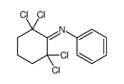 Benzenamine, N-(2,2,6,6-tetrachlorocyclohexylidene)- 结构式