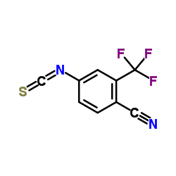 4-异硫代氰酰基-2-(三氟甲基)苯甲腈 结构式