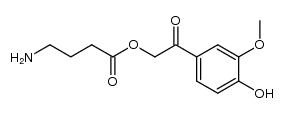 Butanoic acid, 4-amino-, 2-(4-hydroxy-3-methoxyphenyl)-2-oxoethyl ester 结构式