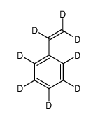 苯乙烯-D8 结构式